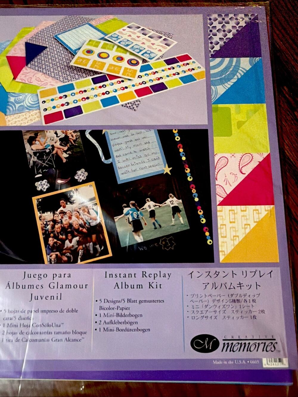 Creative Memories Kit Instant Replay, Album Kit Colorful Sports Bright Colors